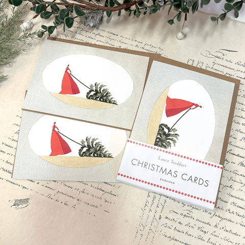 Christmas Cards 'Mrs Christmas' Ten Pack by Laura Stoddart - Curated Living