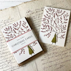 Christmas Cards 'Red Berries' Ten Pack by Laura Stoddart - Curated Living