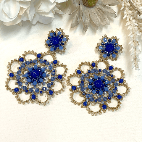 Earrings 'Daphne Verbasco - Blue' by Fiori d'Arancio of Italy - Curated Living