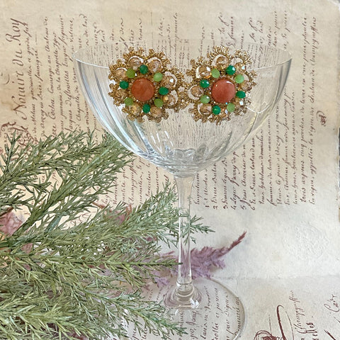Earrings 'Peach Button' by Fiori d'Arancio of Italy - Curated Living