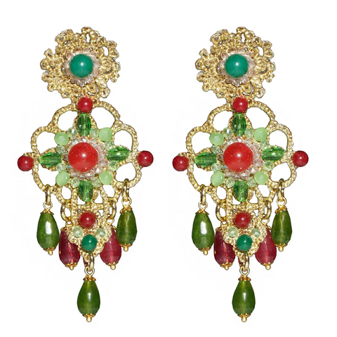 Earrings 'Ventura Aquilegia' by Fiori d'Arancio of Italy - Curated Living
