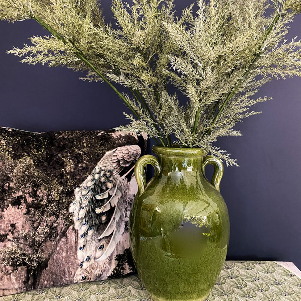 Green Feather Flower Faux Stem, by Bungalow Denmark