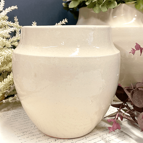 Flower Pot 'Vita Cream' Small by Bungalow of Denmark - Curated Living