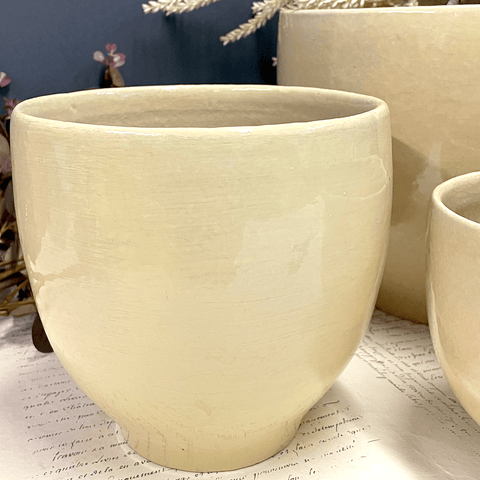 Flower Pot 'Vital Straw' Medium by Bungalow of Denmark - Curated Living