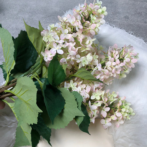 Silk-Ka Faux Flowers: White Hydrangea Stem.