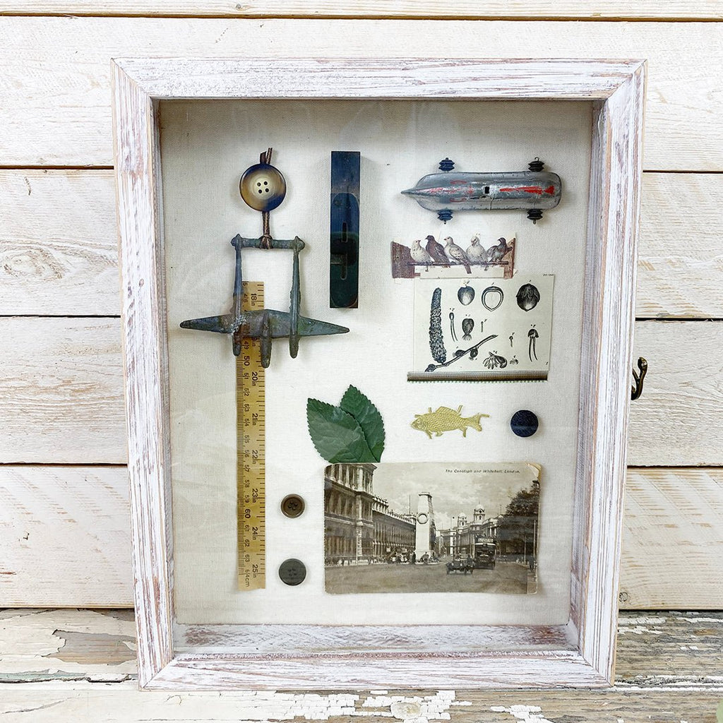 Framed Vintage Collectors Box. Cars and Planes. - Curated Living