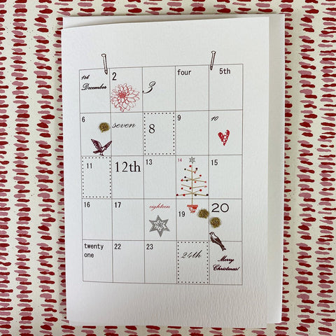 Greeting Card 'Advent Calendar 2024' by Artist Elena Deshmukh - Curated Living