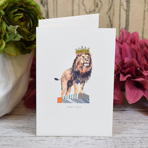Greeting Card 'Best Dad - Lion King' by Elena Deshmukh - Curated Living