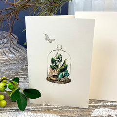 Greeting Card 'Emerald Glass Dome' by Artist Elena Deshmukh - Curated Living