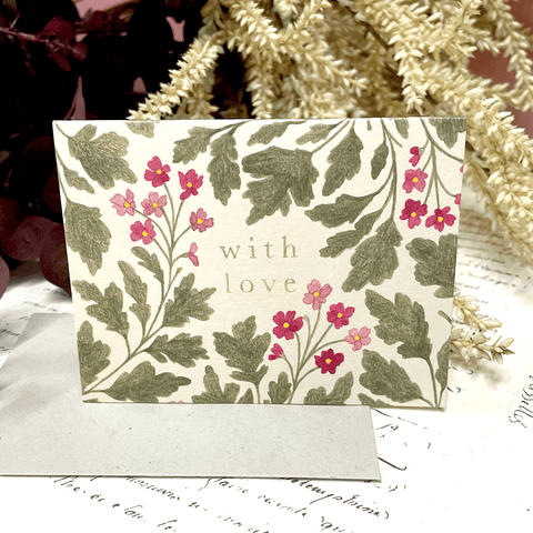 Greeting Card 'Flora - With Love' Mini by Wanderlust - Curated Living