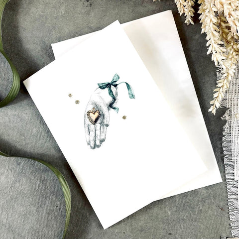 Greeting Card 'Hand of Gratitude' by Artist Elena Deshmukh - Curated Living