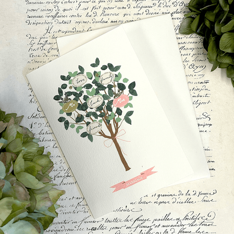 Greeting Card 'Marriage Tree' by Artist Elena Deshmukh - Curated Living
