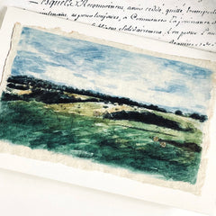 Greeting Card 'Watercolour Landscape' by Artist Elena Deshmukh - Curated Living
