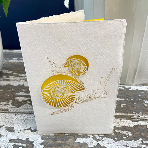 Handmade Eco Laser Cut Card, Snail. - Curated Living