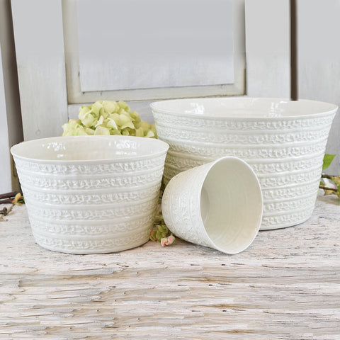 Handmade French Decorative Ceramic Bowl / Pot. Medium. - Curated Living