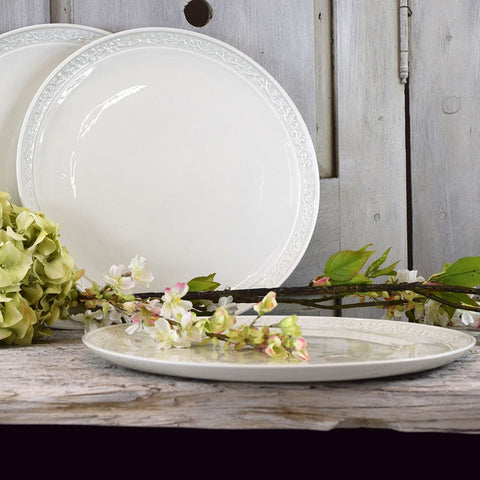Handmade French Decorative Dinner Plates. - Curated Living