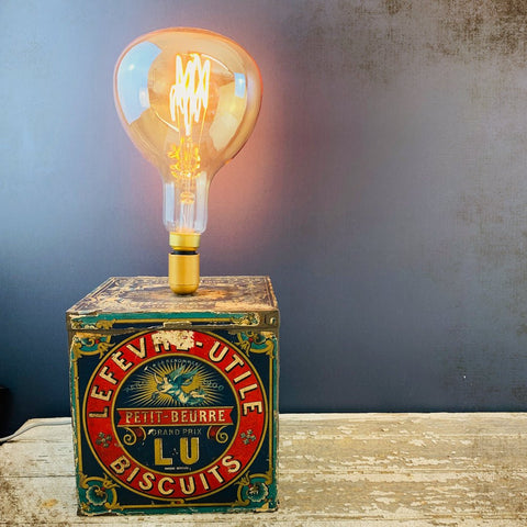 Kiki L'eclaireur Large Retro Biscuit Tin Edison Lamp - Curated Living