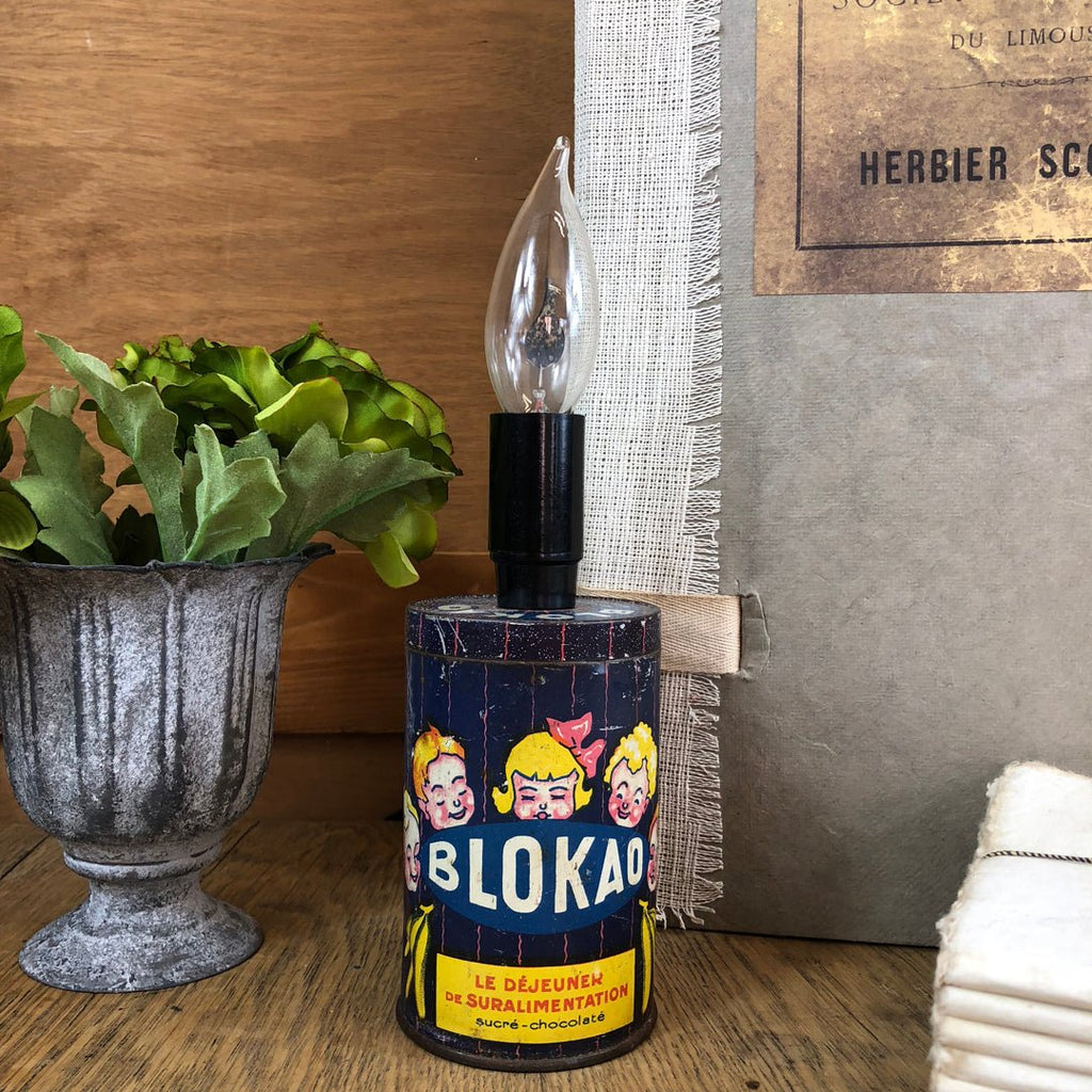 Kiki L'Eclaireur Vintage Tin Can Flicker-Flame Lamp - Curated Living