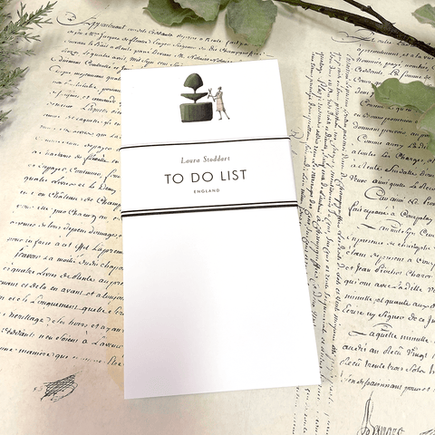 Laura Stoddart 'Top Topiary - To Do List' Note Pad - Curated Living