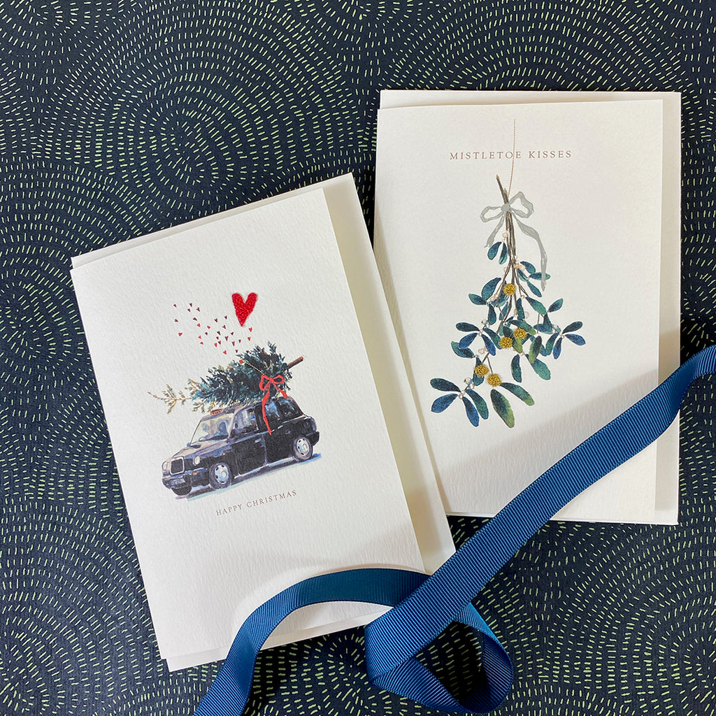 Elena Deshmukh Mistletoe Kisses Christmas Card.