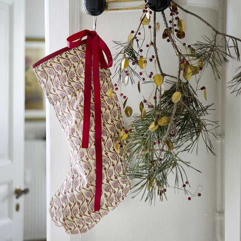 Lotus Ruby Christmas Stocking by Bungalow Denmark - Curated Living