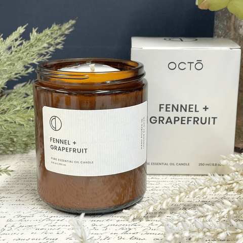 Octō Fennel & Grapefruit Soy Candle. 250ml. - Curated Living