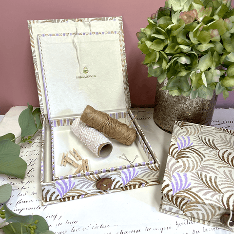 Paper Covered 'Button Boxes' Set of Two by Bungalow of Denmark - Curated Living