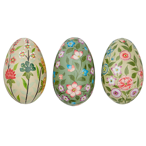 Papier Mâché 'Thilla Artichoke' Eggs Box of Three by Bungalow of Denmark - Curated Living