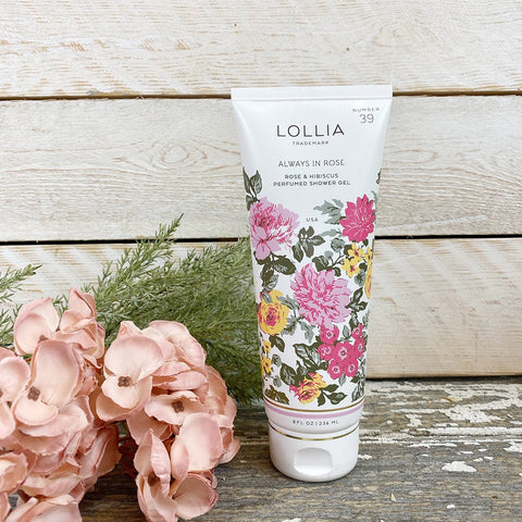 Perfumed Shower Gel 'Always In Rose - Rose and Hibiscus' No 39 by LOLLIA - Curated Living