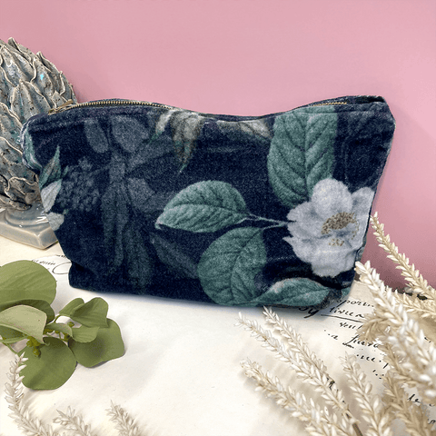 Rambling Rose Velvet Pouch. - Curated Living