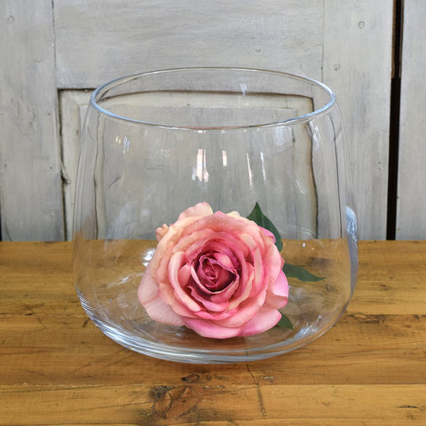 Rasteli Medium Open Clear Glass Vase. - Curated Living
