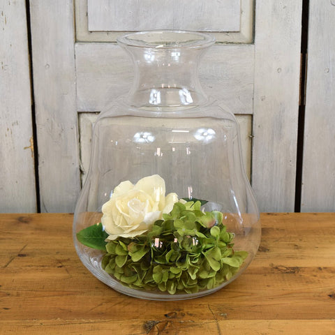 Rasteli Small Clear Wave Glass Vase - Curated Living