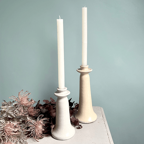 Rustic 'Ivory' Dinner Candle by Grand Illusions - Curated Living
