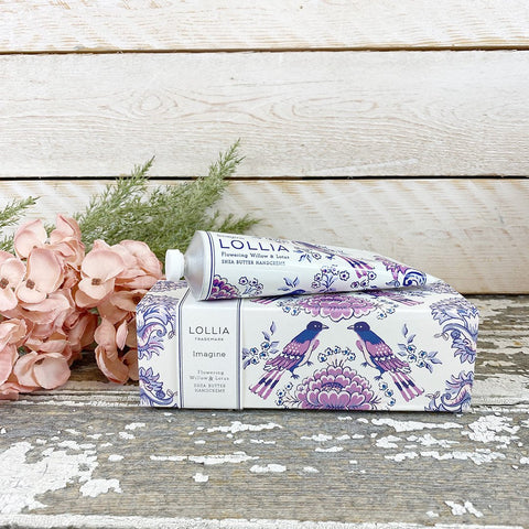 Shea Butter Hand Creme 'Imagine - Flowering Willow and Lotus' No 71 by LOLLIA - Curated Living