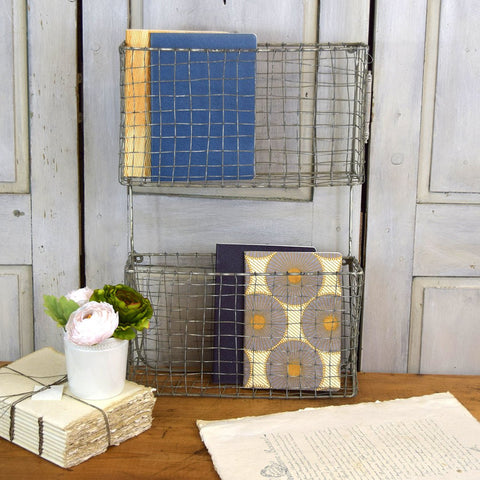 Stationary 'Wire Wall Shelf' by Nkuku - Curated Living