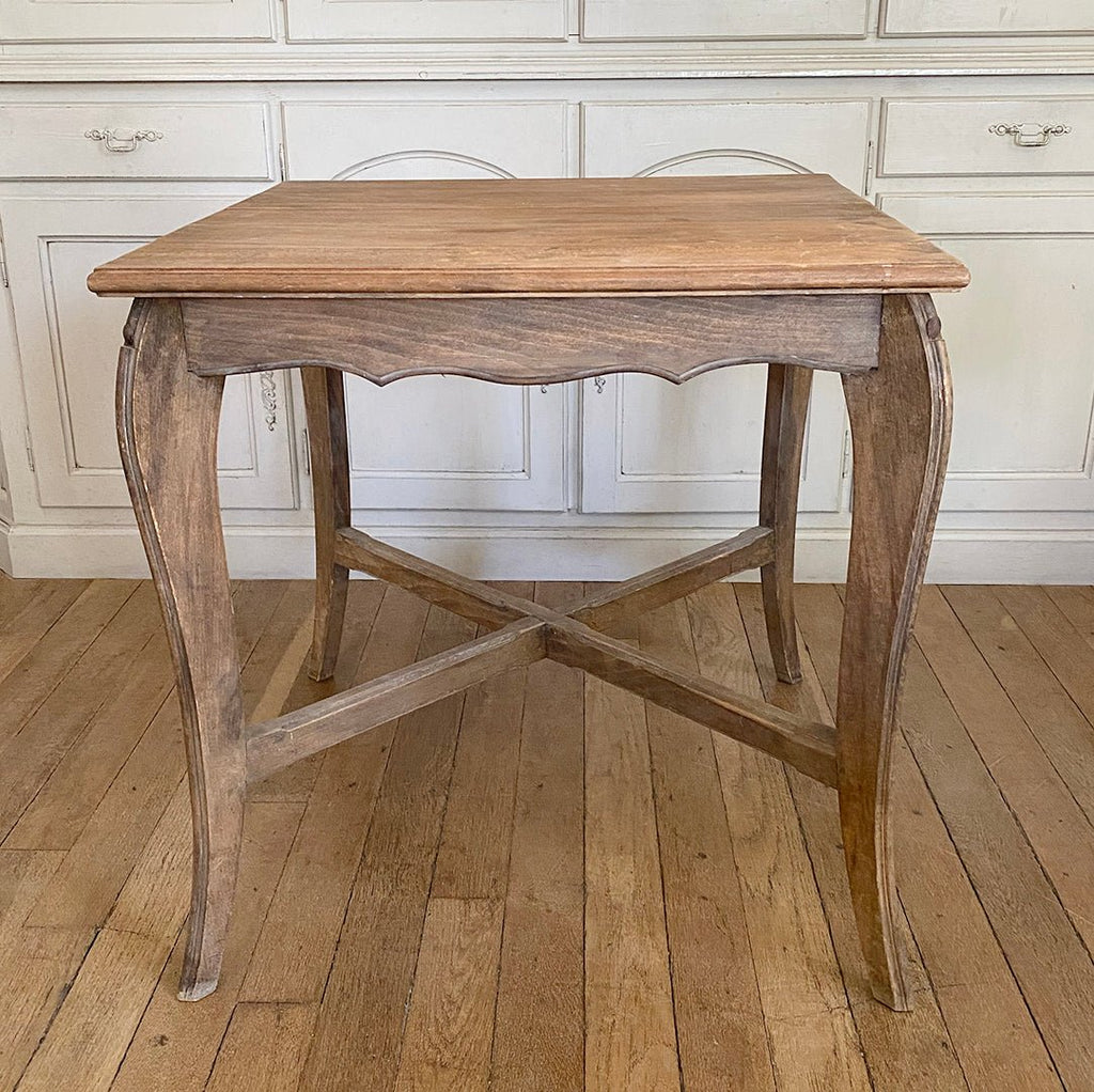 Vintage French 'Bistro Table' Solid Wood - Curated Living