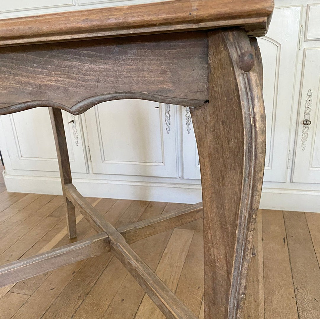 Vintage French 'Bistro Table' Solid Wood - Curated Living