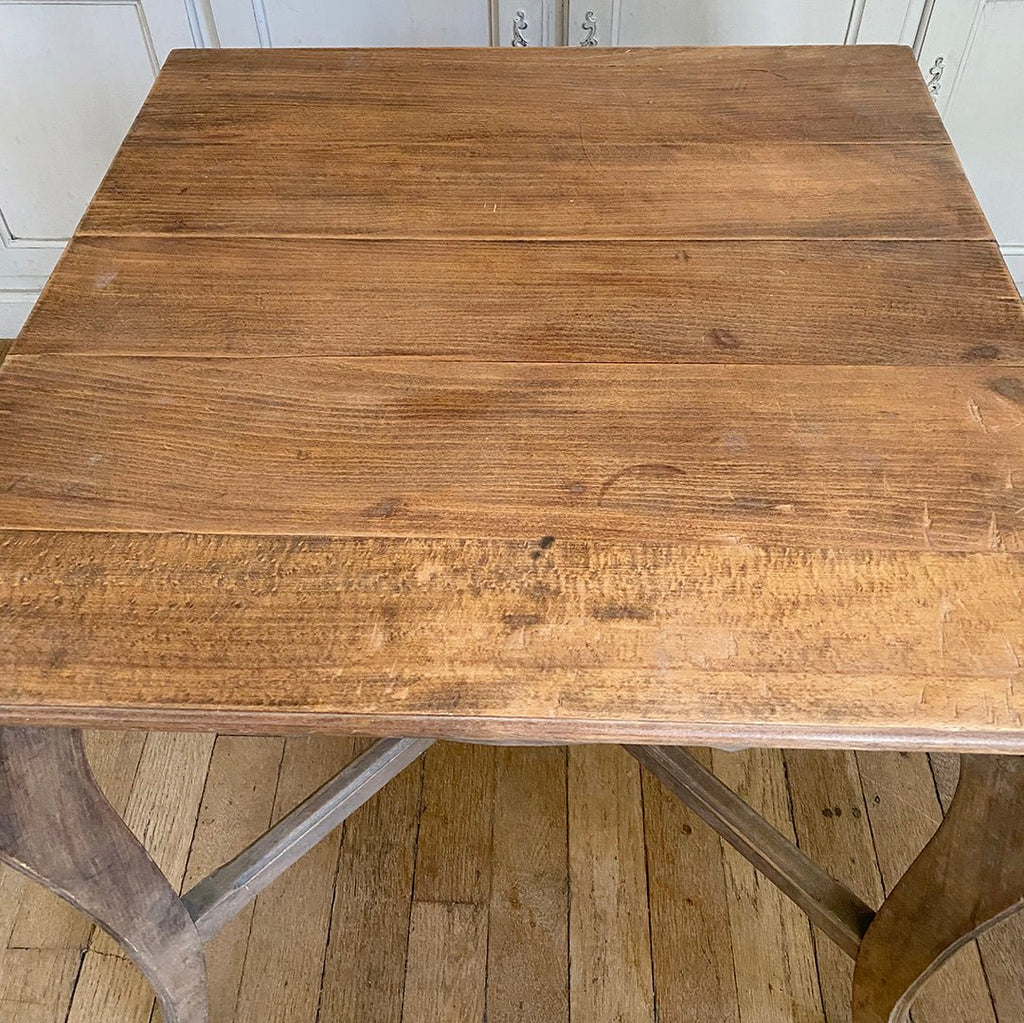 Vintage French 'Bistro Table' Solid Wood - Curated Living