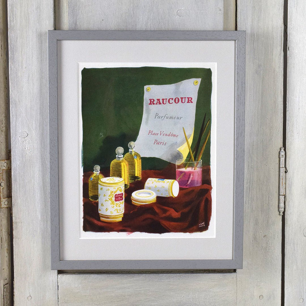 Vintage Raucour Fragrance Framed Print. - Curated Living