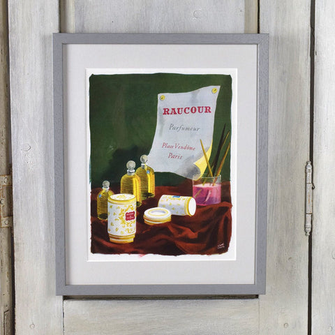 Vintage Raucour Fragrance Framed Print. - Curated Living