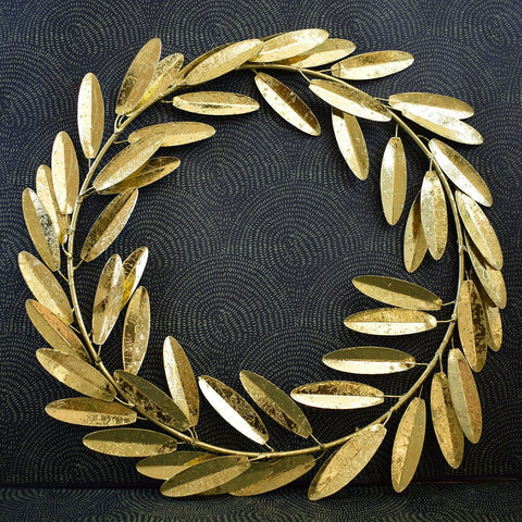 Wreath 'Golden Olive Leaf' Large by Bungalow of Denmark - Curated Living